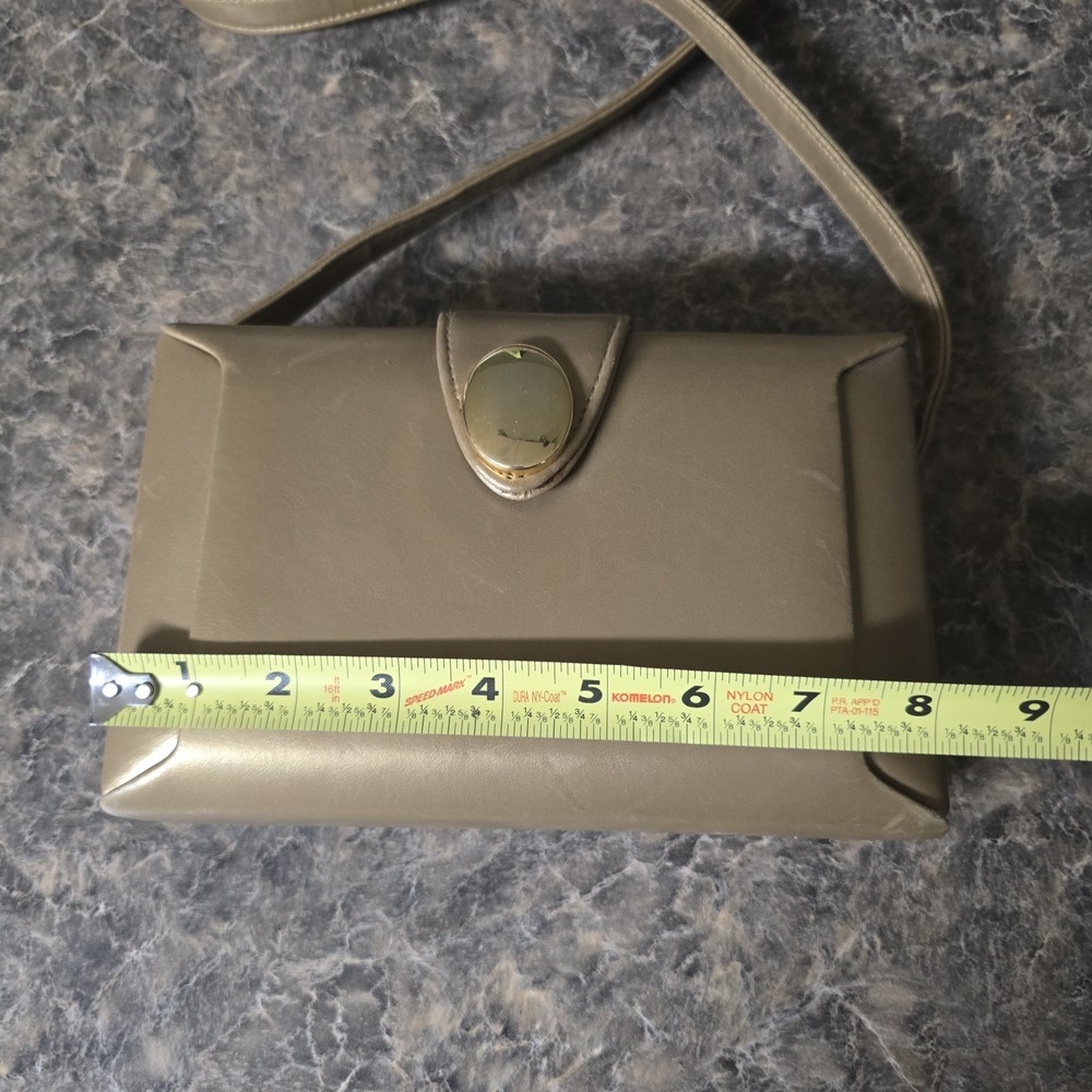Modern Ande Soft Leather Crossbody Shoulder Bag Gold Excellent Condition Vintage - Picture 8 of 10